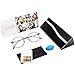 livho Blue Light Blocking Glasses, Retro Round Fake Eyeglasses Frames Anti UV Ray Filter Computer Gaming Glasses Women Men (Black Frame,Transparent lens)