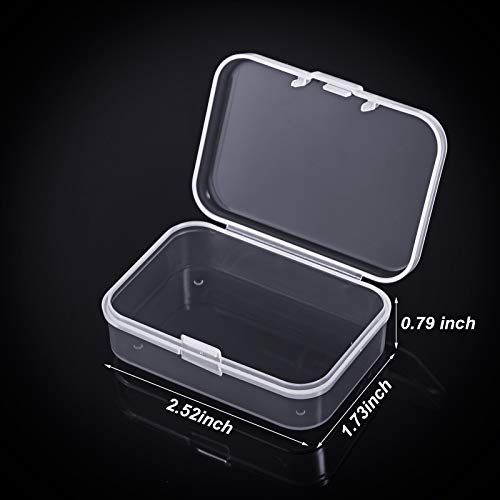 Image of Jetec 30 Pieces Mini Plastic Clear Beads Storage Containers Box for Collecting Small Items, Beads, Jewelry, Business Cards, Game Pieces, Crafts (2.5 x 1.7 x 0.8 Inch)