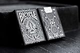 Bicycle Blackout Poker Deck Glows in UV Light - 56 Cards, Modern Design, Adults 18+, Futuristic Minimalism Theme