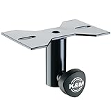 K&M 195/8 Abrazadera para bafle, negro, acero - adaptador para sistema de altavoces de 3,5 cm de diámetro - tornillos incluidos