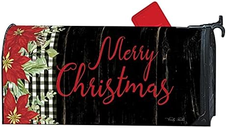 Poinsettias and Checks MailWrap