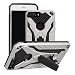 Produktbild COOVY® Cover für Apple iPhone 8 + Plus Bumper Case, Hülle Doppelschicht aus Plastik + TPU-Silikon, extra stark, Anti-Shock, Standfunktion | Silber