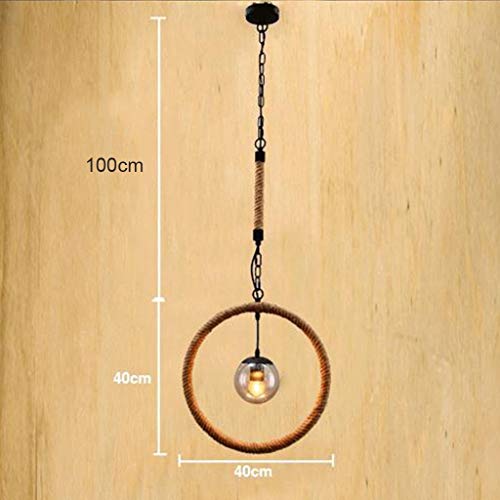 Candelabro de cuerda de cáñamo vintage para iluminar espacios Loft 3