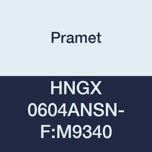HNGX 0604ANSN-F:M9340 Carbide Stainless Steel and Super Alloys (M35,S25), Insert for Econ HN Milling Cutter, HNGX 06 Style, CVD, 120 Degree Hexagon, Black (Pack of 10)