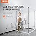 VEVOR Dust Barrier Poles, 12 Ft Poles with 4 Telescoping Poles, Carry Bag, and 32.8x13.12 Ft Plastic Film, for Interior Decoration and Painting Projects