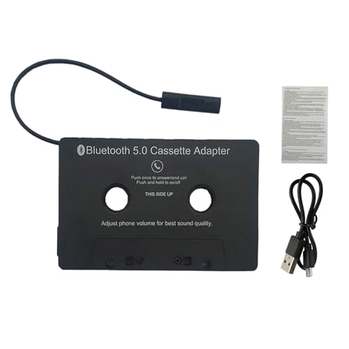 Genérico Cassette De Audio para Auto | Adaptador De Cinta Inalámbrico 5.0 | Reproductor De Escritorio con Alta Fidelidad para Escuchar Música del Teléfono Y Llamadas En Coche