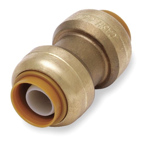 SharkBite 1/2 Inch Coupling, Pack of 12, Push to Connect Brass Plumbing Fitting, PEX Pipe, Copper, CPVC, PE-RT, HDPE, U008LF