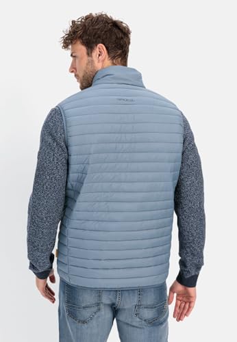 camel active Herren Steppweste aus recyceltem Polyamid Jeans Blau, menswear-56