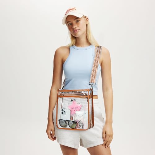 Image of Bluome Clear Bag for Stadium Events 12x12x6, Clear Purses Stadium Bag Crossbody Purses for Concerts Football Games Travel