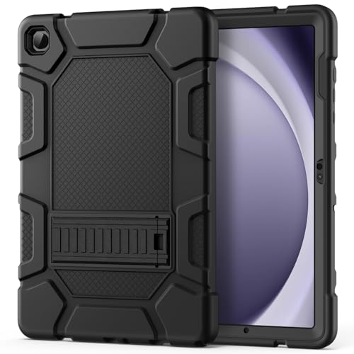Azzsy Case for Samsung Galaxy Tab A9+/A9 Plus 11” 2024 Model (SM-X210/X216/X218), Heavy Duty Shockproof Rugged High Impact Protective Case, Black