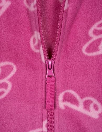 Barbie Little Girls' Fleece Zip-Up Jacket Two Tone Pink 4 - image 3