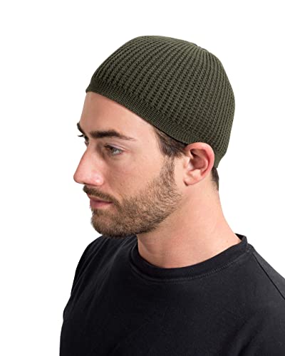 Image of Candid Signature Checkered Kufi Beanies for Men & Women Skull Cap - Cotton Skully, Running Cap & Helmet Liner