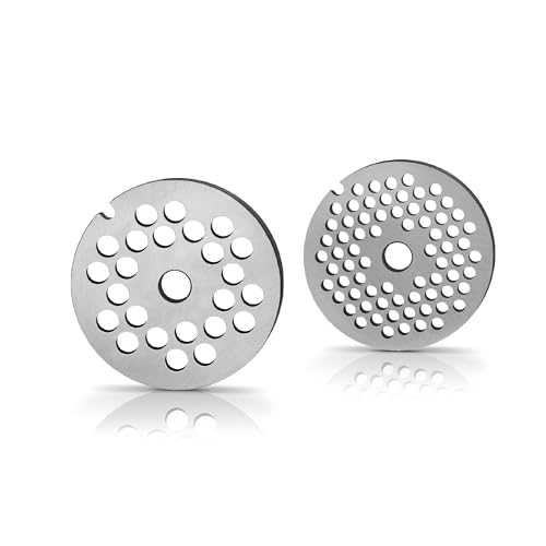 Bosch Lochscheiben Set MUZ45LS Fleischwolf notwendig 2 Scheiben: 3mm / 6mm Zubehör passend für Küchenmaschinen Serie 4 Serie 2 MUM44 Edelstahl spülmaschinenfest
