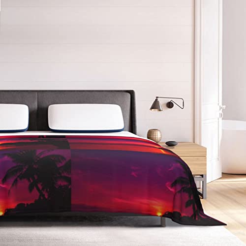Couverture de camping BAFAFA legere avec impression coucher de soleil - 8