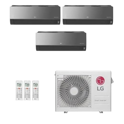 Ar-Condicionado Multi Split Inverter LG 24.000 BTUs (2x Evap HW Artcool 9.000 + 1x Evap HW Artcool 12.000) Quente/Frio 220V