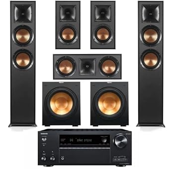 Klipsch Reference Home Theater Pack R-625FA R-52C R-41M 2 Subs Receiver