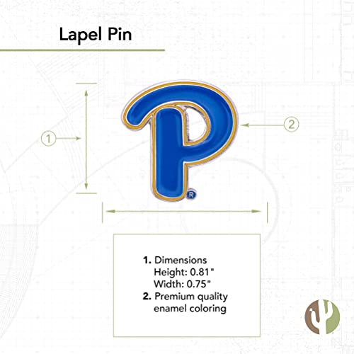 Image of Desert Cactus University of Pittsburgh Lapel Pin PITT Panthers Made of Metal for Formal Wear, Bag and Hat Jewelry, and Tie Tack (Pin 2)