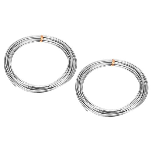 uxcell 2Pcs Zinc Wire, 99.995% High Purity Solid Zinc Bar 1/16