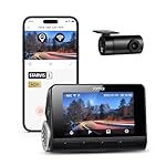 70mai 4K Dash Cam Front and Rear, Dual HDR Dash Camera for Cars with WiFi & GPS, 3" IPS Screen, Night Vision, ADAS, 24H Parking Mode, Loop Recording, Car Camera with App Control
