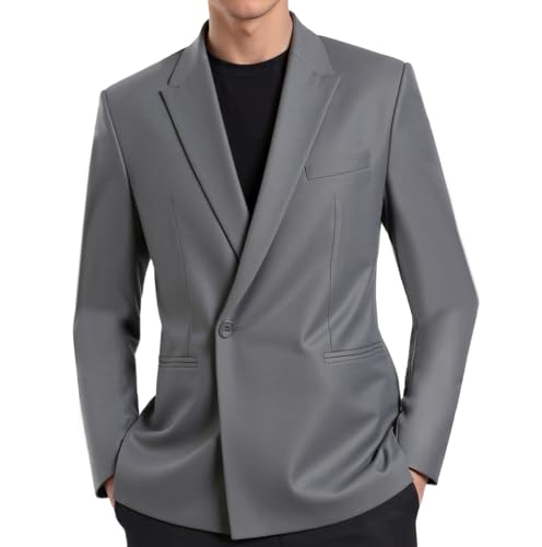 Beninos Mens Sport Coat Casual Blazer Peak Lapel Business Suit Jacket