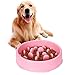 JINYOMFLY Ciotola per Cani Alimentazione Lenta, Ciotola per Cani Anti Ingozzamento, Ciotola Cane Antiscivolo con Tappetino Silicone Antiscivolo per Cani di Piccola, Media e Grande Taglia (Rosa)