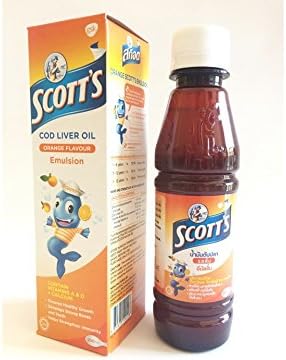 Miniatura 2 de Aceite de hígado de bacalao naranja para niños con vitaminas A y D emulsión de Scott - 7.05 oz (6.8 fl oz) (paquetes de 2)