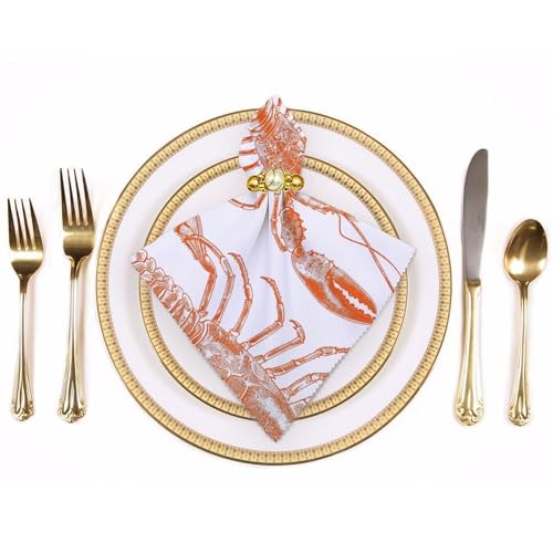 Servilletas de Tela con Diseño Floral Naranja 2 PCS miniatura 3