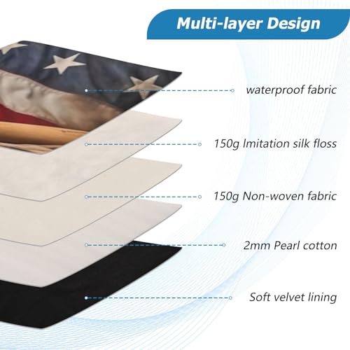 Funda para portátil 13-14 pulgadas con bandera americana miniatura 4