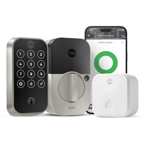 Yale Assure Lock 2 Touch Deadbolt, Satin Nickel Keyed Smart Entry Door Lock with Wi-Fi Connected Touchscreen Keypad for Code Entry and Remote Access for Vacation Rental Hosts, YRD420-CB1-619