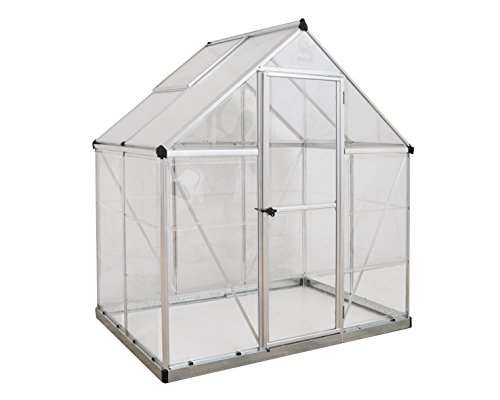 Palram HYBRID 6X4 Bundle Silber Gewächshaus 126x 185x 208 cm