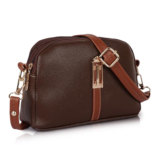 DANIEL CLARK Bolsos individuales para mujer, Canela