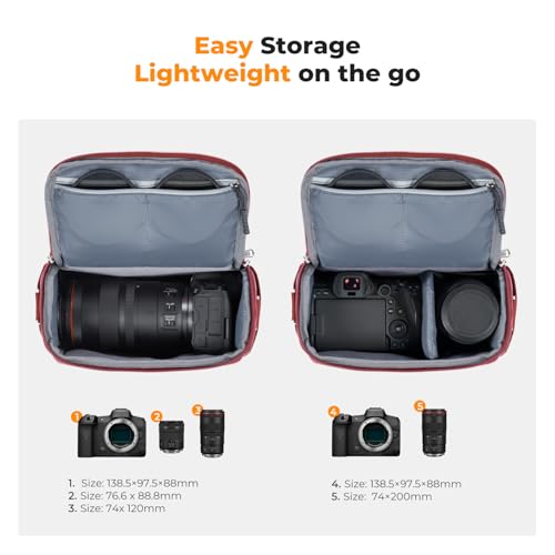 Image of K&F CONCEPT Camera Sling Bag Small Crossbody Bag | For DSLR /SLR Camera, Cute & Compact, Shoulder Photography Bags, Compatible for Canon /Nikon /Sony, BS09