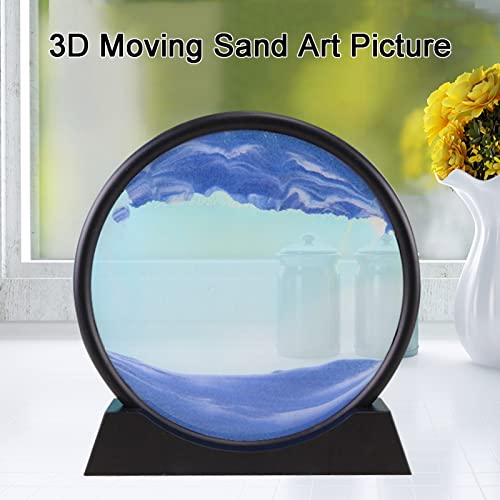 3D bewegende zand kunst foto decor 360 ° rotatie zandloper rond glas, muur gemonteerd, diepe zee zand landschap Liquid Motion, mobiele zand schilderij ontspannen Gifts(Size:44cm/17.3 in,Color:D 3D bewegende zand kunst foto decor 360 ° rotatie zandloper rond glas, muur gemonteerd, diepe zee zand landschap Liquid Motion, mobiele zand schilderij ontspannen Gifts(Size:44cm/17.3 in,Color:D