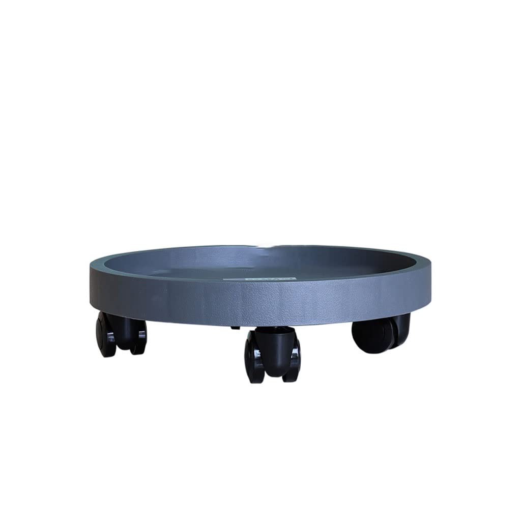 CXVHsertWR rolling plant caddy, Plant Saucers for Outdoors Caddy Flower Pot Tray Wheeled(Grey,28cm)