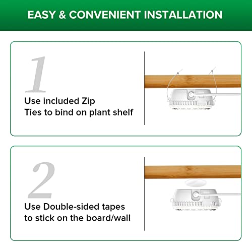SANSI Pflanzenlampe LED Vollspektrum, 10W 2-Kopf Klebende Grow Lampe – Ansicht 7