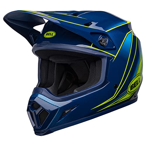 Image of Bell MX-9 MIPS Dirt Helmet (Zone Gloss Navy /Retina - Small)