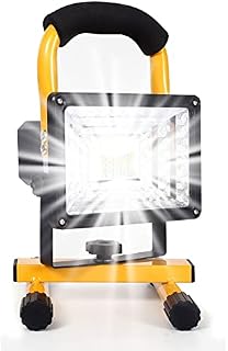 SUNVIC 30W LED Work Light,Rechargeable Flood Light, IP65 Waterproof Job Site Lights with Detachable Stand,Portable LED Security Lights for Home Workshop Garage,Patio, Backyard, 6000K Daylight White