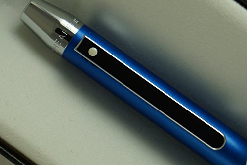 Image of Cross Sheaffer Definie Matte Blue Finish and Polished Appointment with Sheaffer Signature dot of Excellence Slim Ballpoint Pen