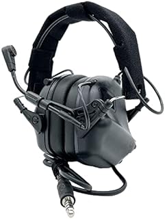 EARMOR M32 Tactical Headset Hunting & Shooting Earmuffs with Microphone, Sound Amplification, Nato TP120 Jacket, Black