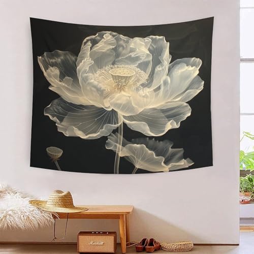 Couverture murale lotus 3D tapisserie murale suspendue poster mural polyester