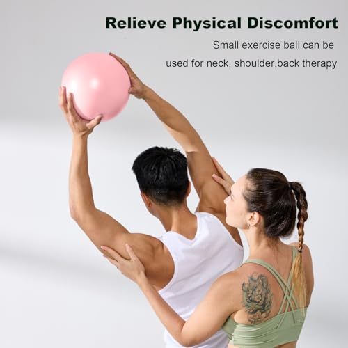 Image of Exercise Ball for Workouts, 9 Inch Pilates Ball Anti-Burst and Slip Resistant Yoga Ball for Gym Fitness and Physical Therapy