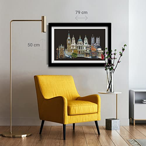Image of Thea Gouverneur - Counted Cross Stitch Kit - London - Aida - 18 Count - Embroidery Kit for Adults - DMC Embroidery Threads and Other Cross Stitch Supplies Included - 470A