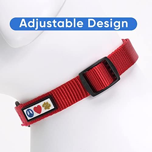 Pawtitas Small Collar - Adjustable Puppy Collar in Solid Red - Matching Leash and Harness Available — view 3