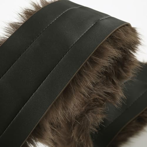Women Faux Fur Belt Winter Warm Fluffy PU Leather Waistband Furry Wide Cinch Cowgirl Western Belts for Dress Sweater Overcoat3