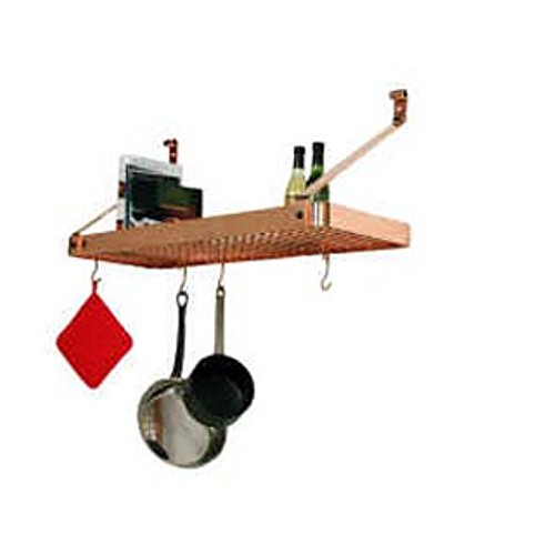Enclume Premier Bookshelf Wall Pot Rack, Copper Plated