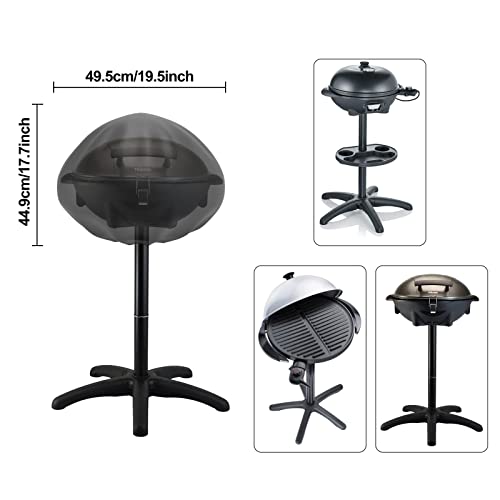 Tonhui wasserdichte Grillabdeckung Passend für George Foreman Standgrill, Severin PG 8541 Standgrill, Easy Take Off Griff Design, Ø50cm