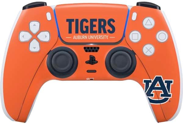 Skinit Decal Gaming Skin Compatible with PS5 Controller - Officially Licensed Auburn University AU Orange Design