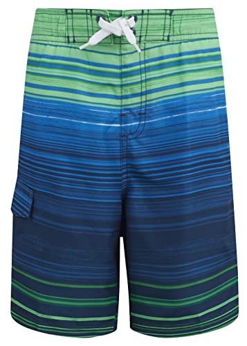Kanu Surf Hurricane Quick Dry FPS 50+ -Bañador para Playa Ajustados para Hombre, Surfline Navy/Verde, 3 años para Niños