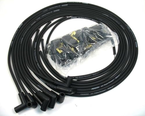 PerTronix 808290 Flame-Thrower Black 8mm Universal 90 Degree Spark Plug Wire for 8 Cylinder
