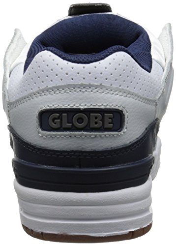 Image of Globe Mens Fusion Skate Shoes, White /Navy /Grey, 14 M US